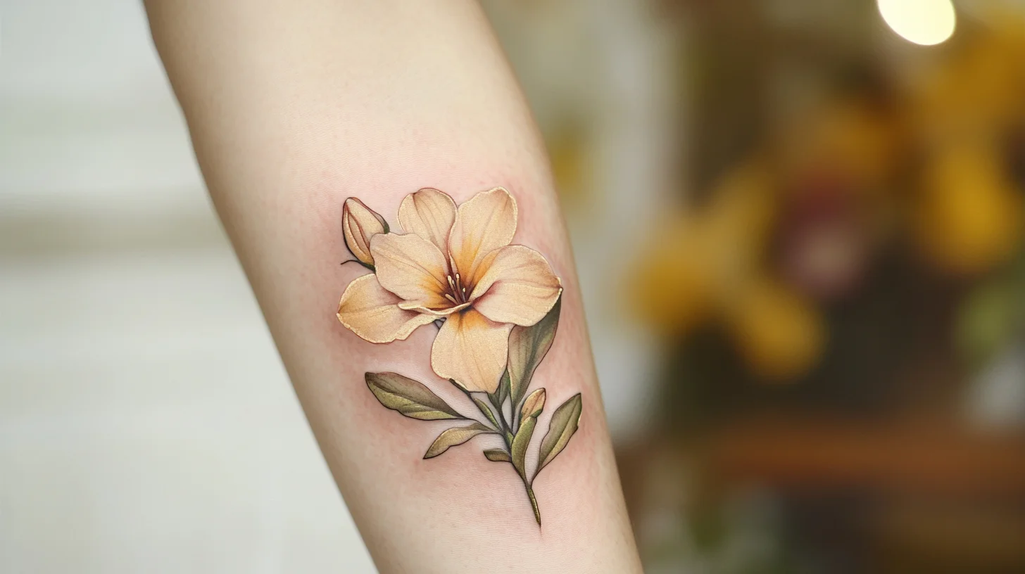 Freesia en tatouage : signification et message caché derrière cette fleur