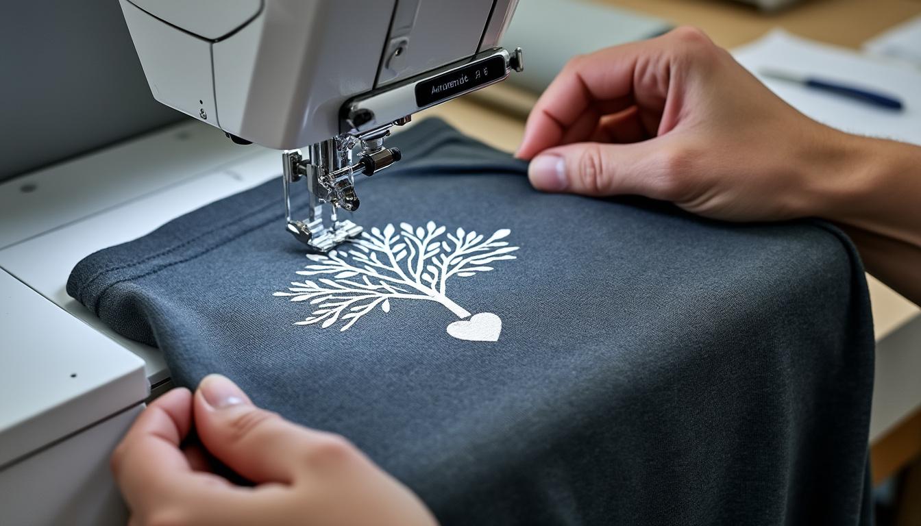 découvrez le processus complet de création d'un sweat avec broderie personnalisée, de la conception initiale à la réalisation finale, pour un vêtement unique et sur mesure.