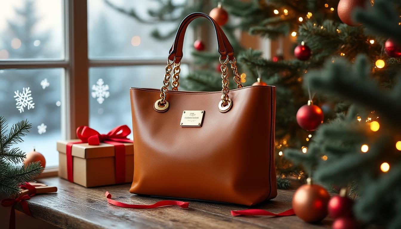 découvrez notre sac cabas de luxe français, le cadeau idéal pour célébrer les fêtes de fin d’année avec élégance et raffinement.