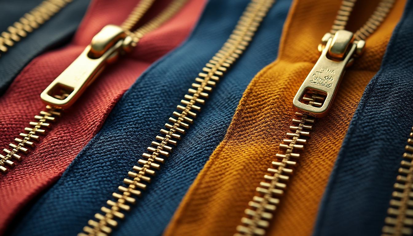 Découverte des différentes styles de fermeture éclair métal doré pour vos projets