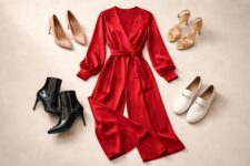 découvrez quelles chaussures choisir pour sublimer une combinaison rouge flamboyante et créer un look élégant et harmonieux.