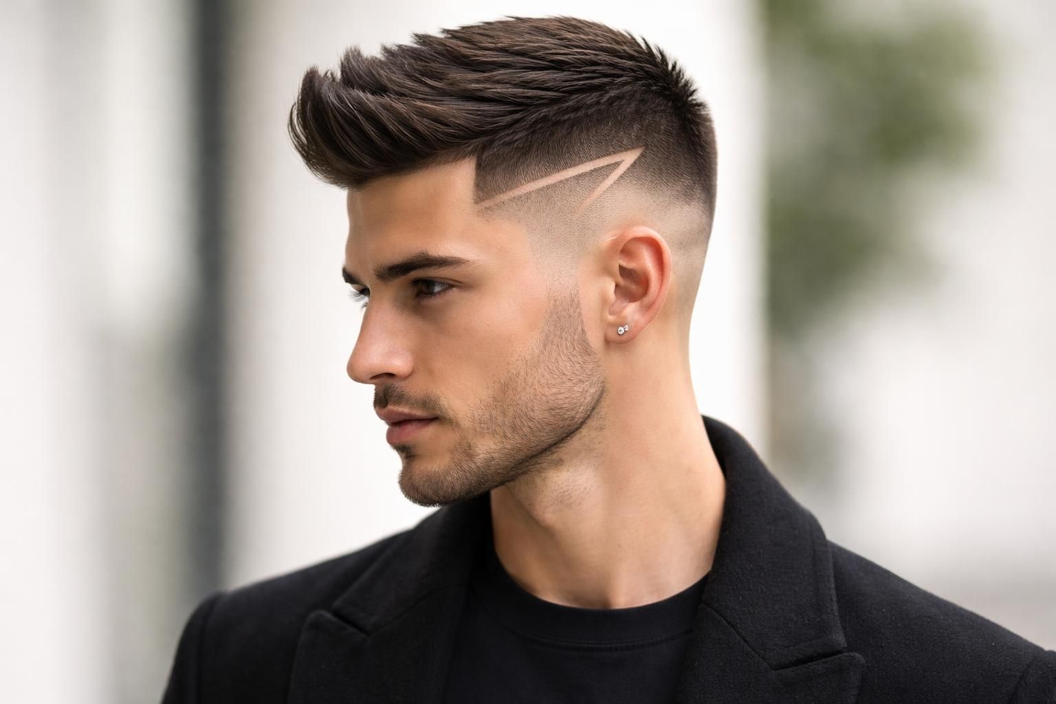 Inspiration : les plus beaux styles de coupe de cheveux homme dégradé avec trait en z