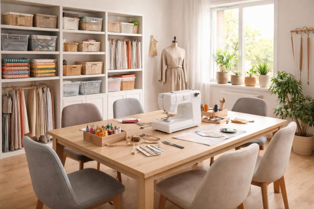 découvrez nos conseils pratiques pour aménager un atelier de couture fonctionnel, optimisant l'espace et facilitant votre créativité.